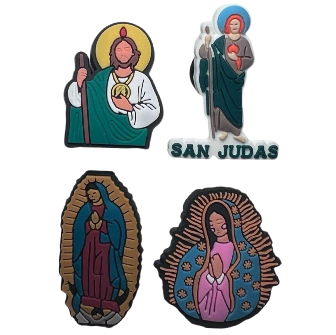 San Judas and Virgencita Croc Charms