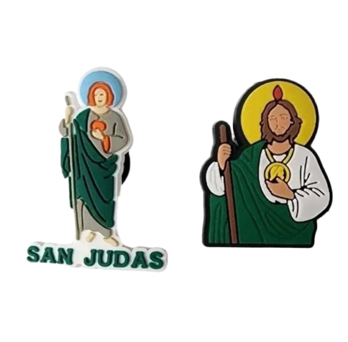 San Judas and Virgencita Croc Charms