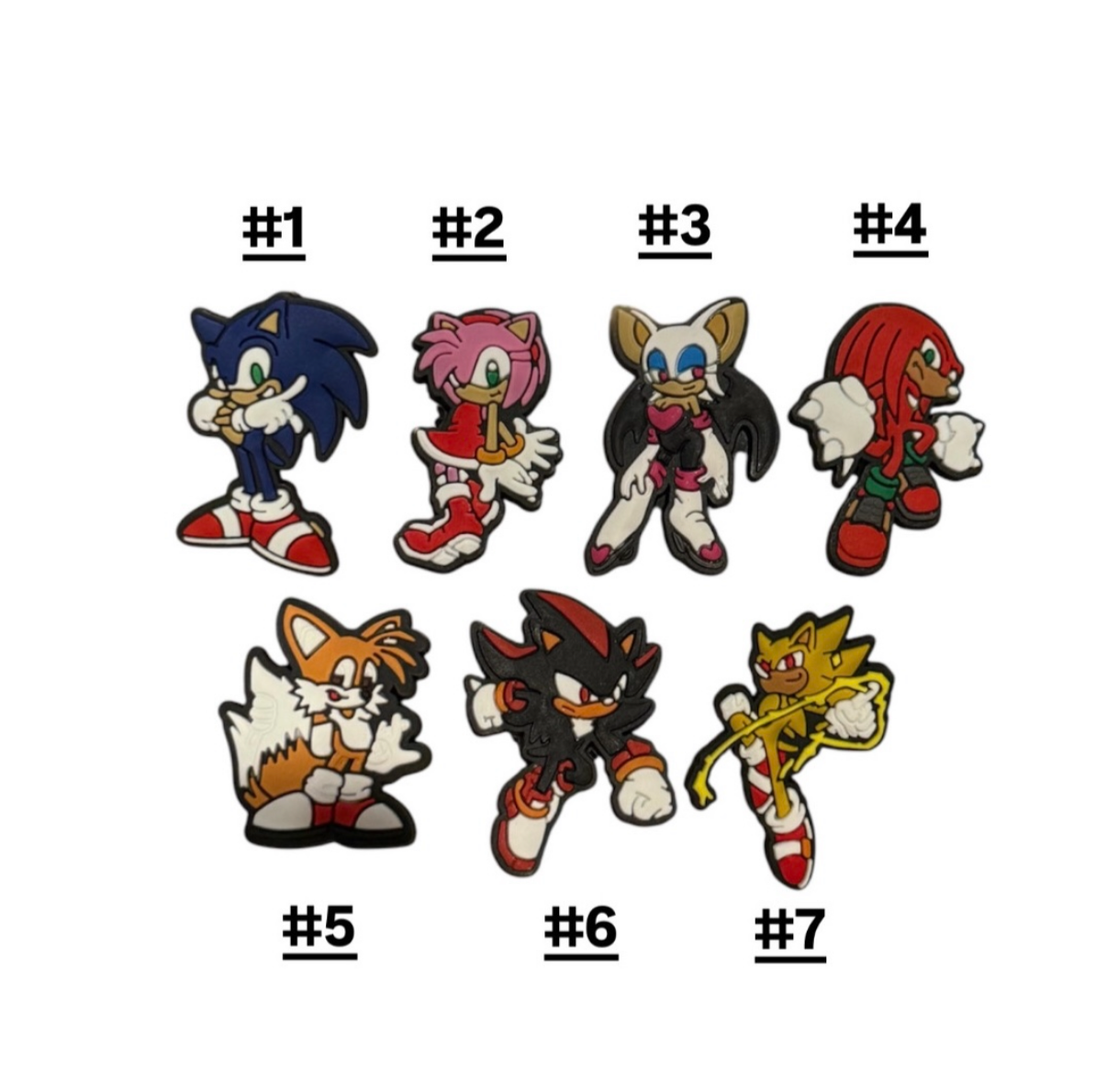 Sonic Croc Charms