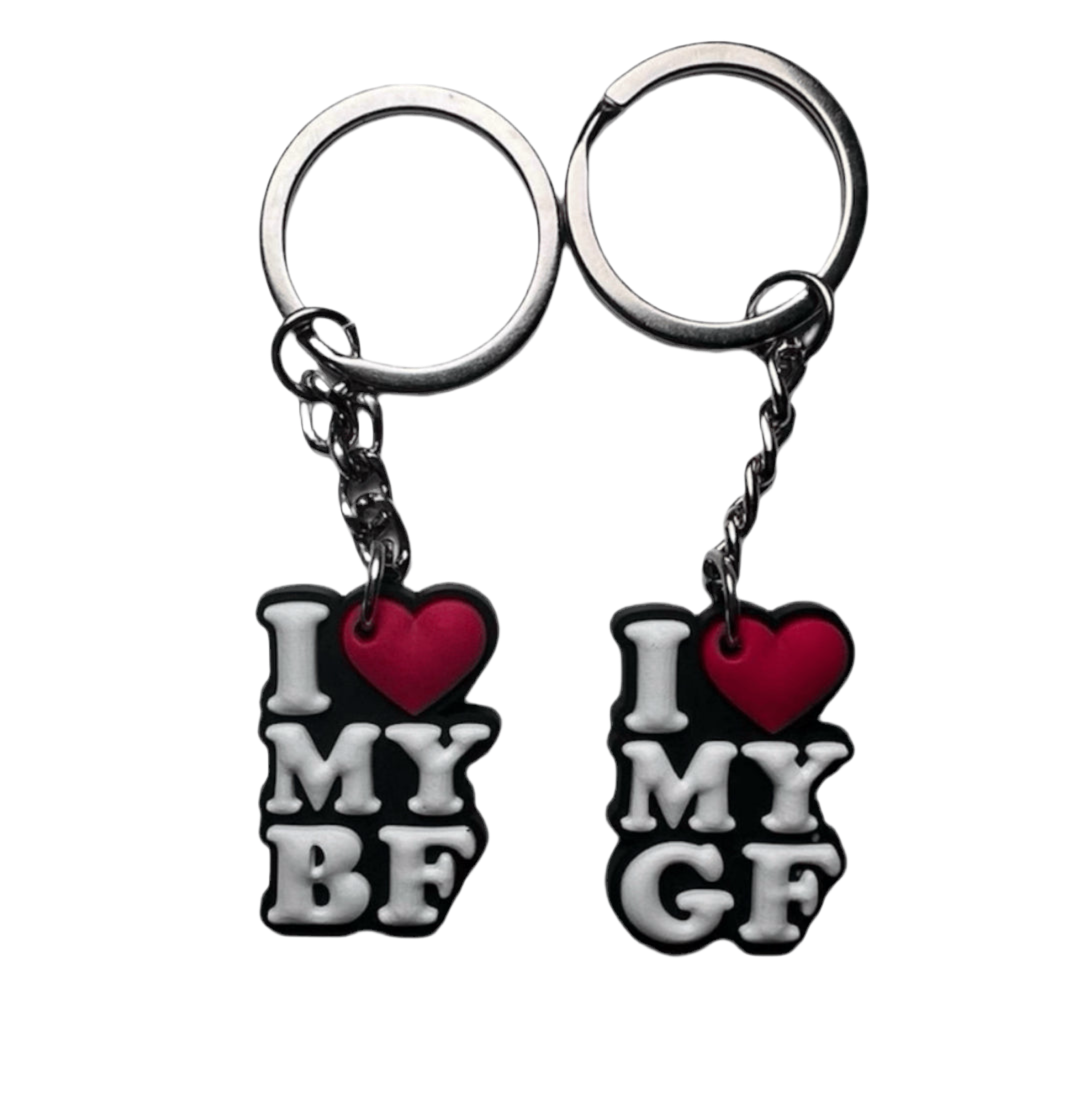 I Love My BF/GF Keychain