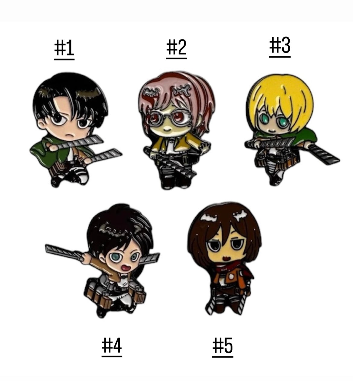 Attack On Titan Metal Croc Charms