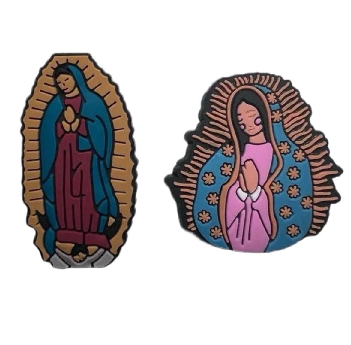 San Judas and Virgencita Croc Charms