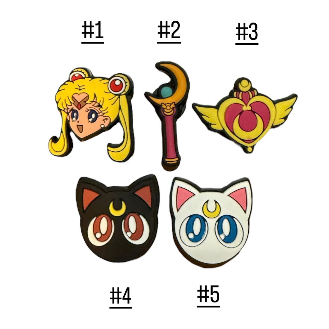 Sailor Moon Croc Charms