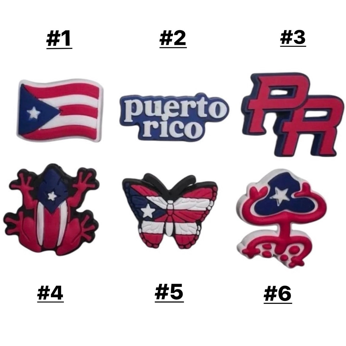 Puerto Rico Croc Charms