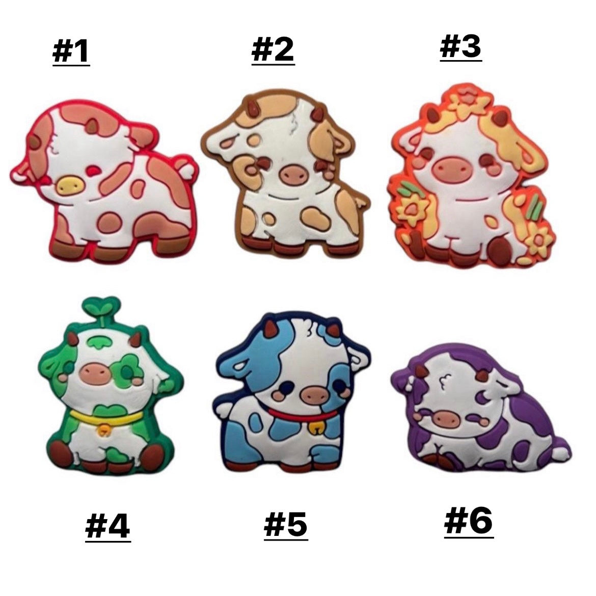 Cute Cow Croc Charms