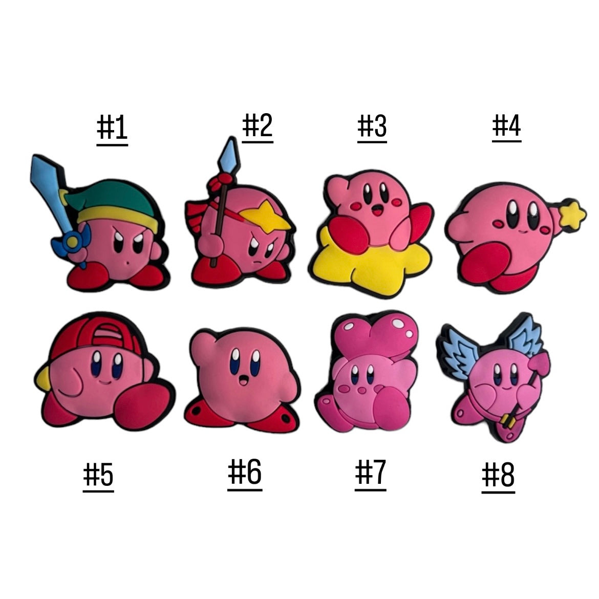 Kirby Croc Charms