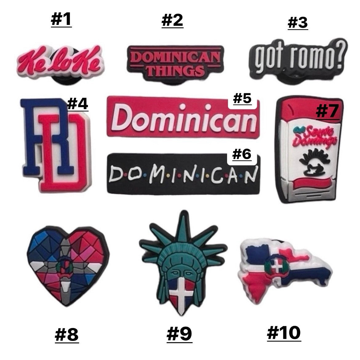 Dominican Republic Croc Charms