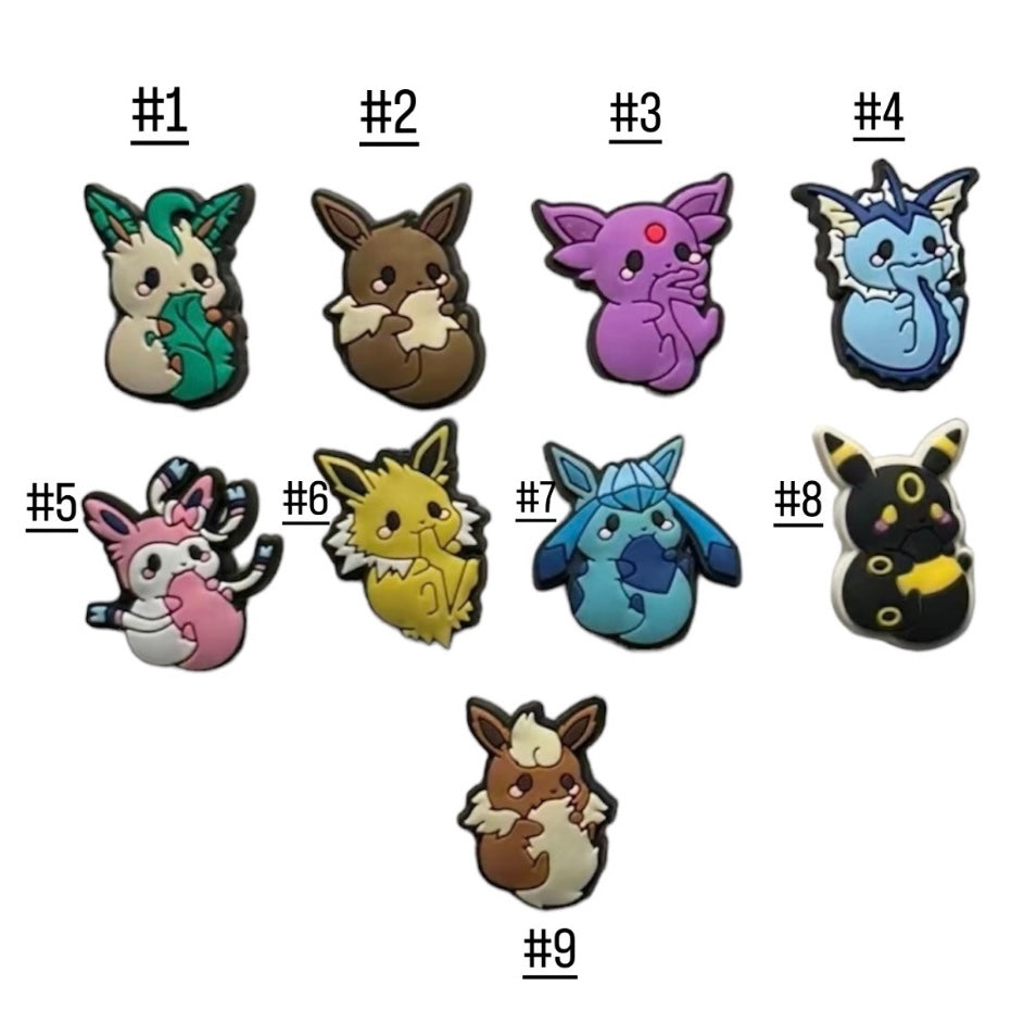 Pokémon Eevee Evolution Croc Charms