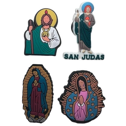 San Judas and Virgencita Croc Charms