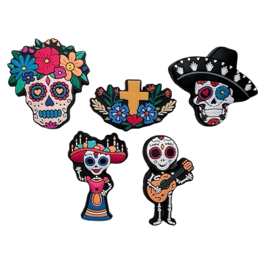 Dias de Los Muertos croc charms