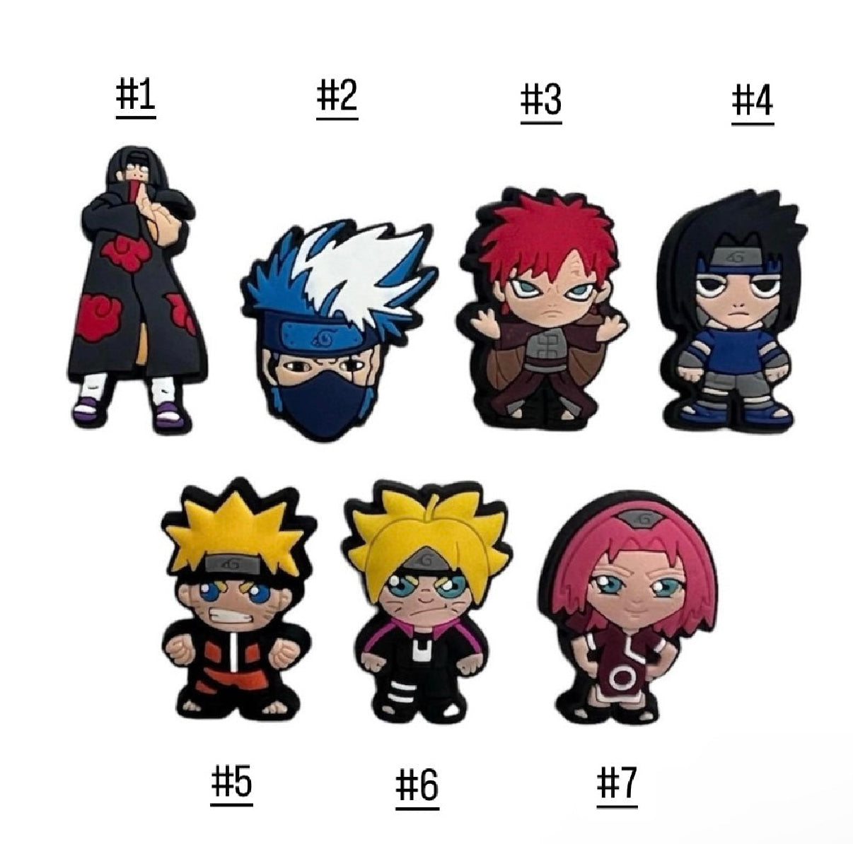Naruto Character Charms