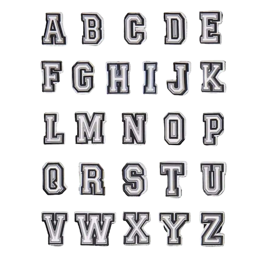 White Letter Charms